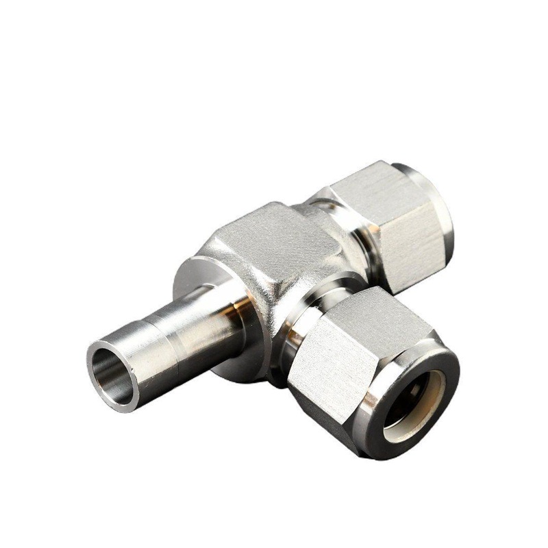 1/2 Tube Stub Run Tee | Tube Stub x Compression x Compression | 1/2 x 1/2 x 1/2