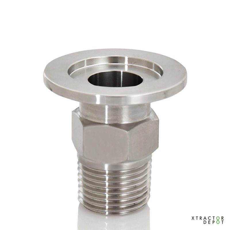 KF25 (NW-25) to 3/4 MNPT Thread for Vacuum Pumps