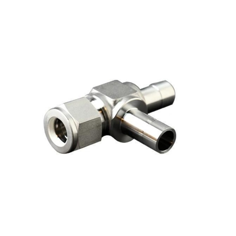 1/2 Dual Stub Tee | Compression x Tube Stub x Tube Stub | 1/2 x 1/2 x 1/2