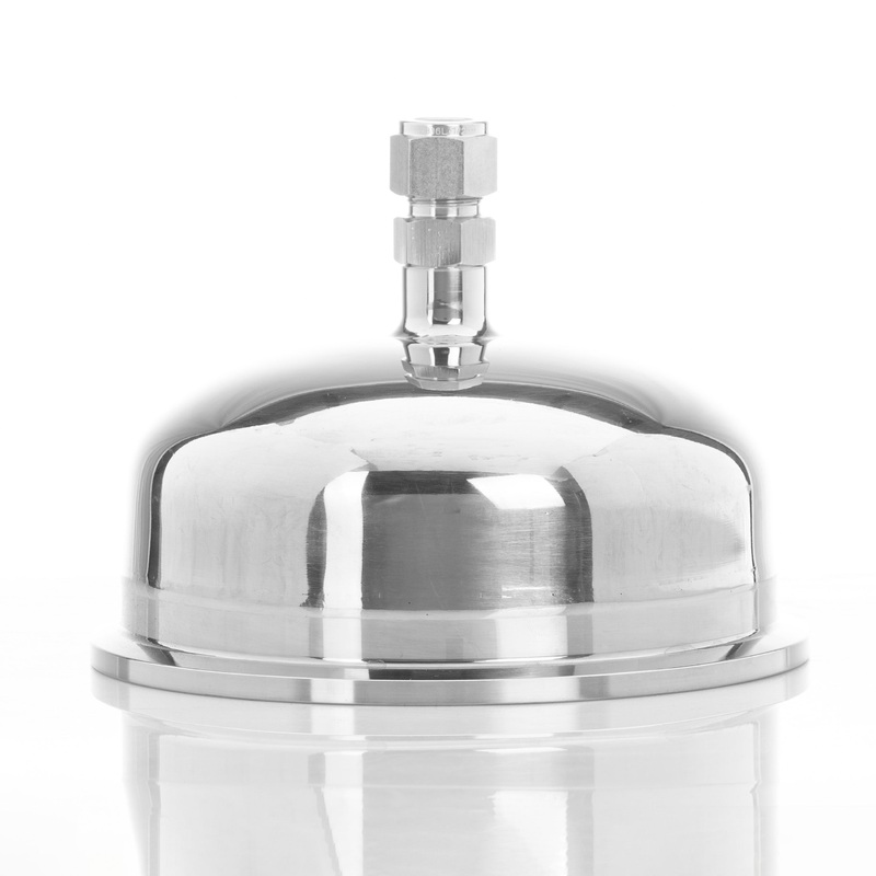 6 Hemispherical End Cap with 1/2 Compression & Filter Plate