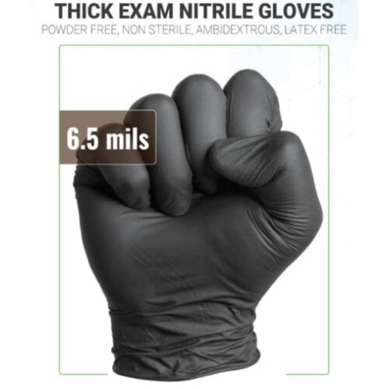 Black Nitrile Gloves | 6.5 mm | Large