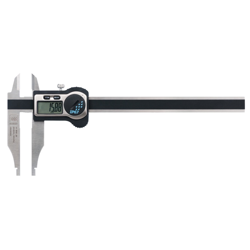 Tesa Digital caliper with rounded internal measuring faces & knife-edge external jaws, 200 mm 00530431