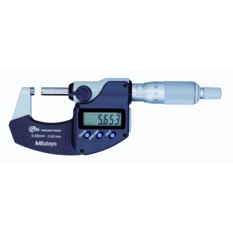 Mitutoyo Metric Digimatic Micrometer 0-25mm, IP65, W/O Output 293-240-30