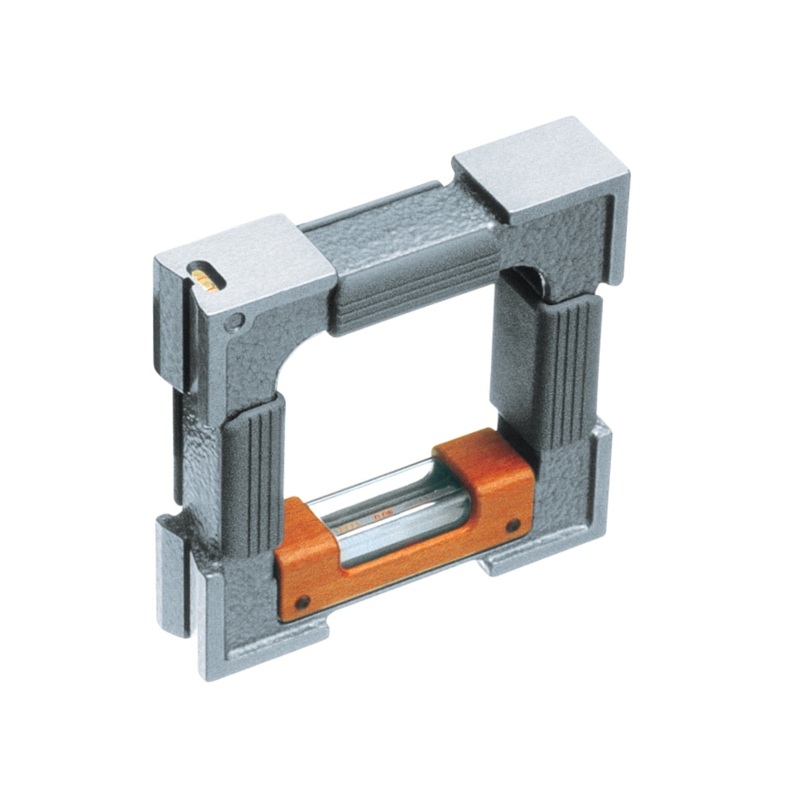 Precision spirit level with frame, 0.02 mm/m, 200 x 200 x 40 mm