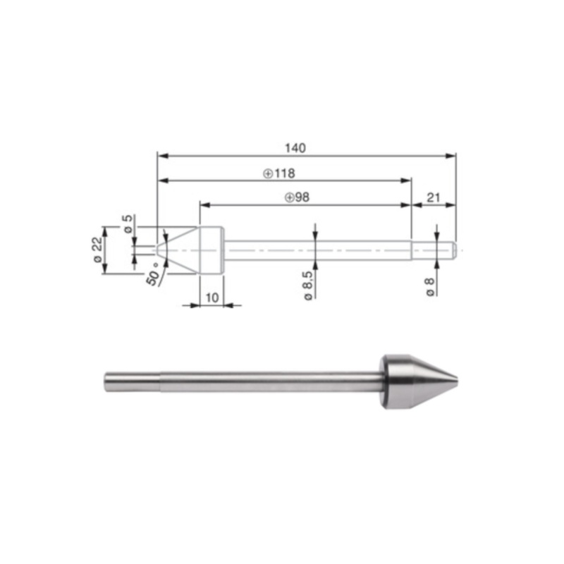 Cone-shaped insert  8 mm shank, steel,  22 mm, L140mm 0071684819