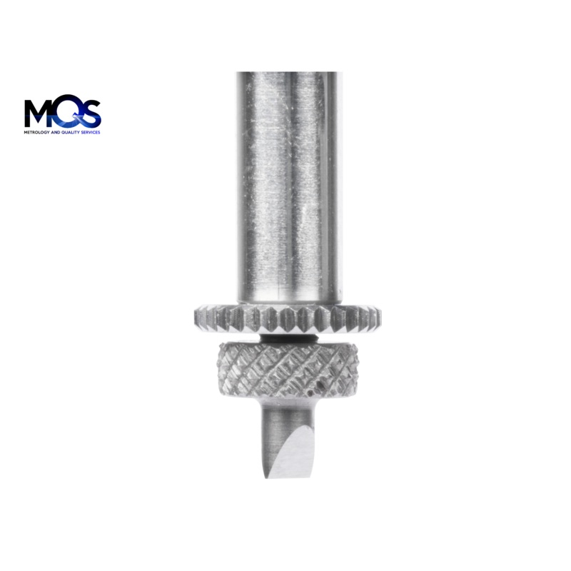 Insert with knife blade face, steel, locknut for radial alignment, 2 x 0.2 mm, L10mm