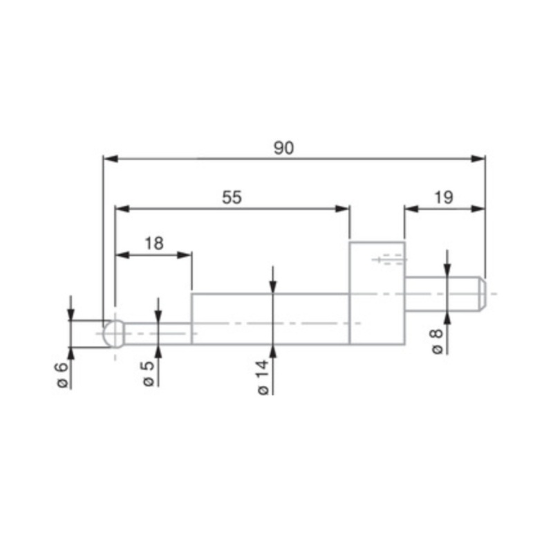 Ball Tip Insert, 8mm Shank, 6mm L90mm 0071684825