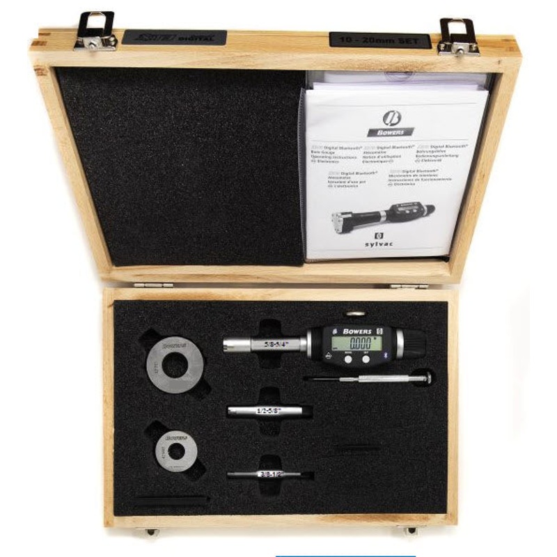 Bowers XT3 Digital Bore Gauge Set With Bluetooth  3/8-3/4/10-20mm SXTD4i-BT