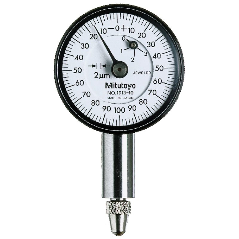 Dial Gauge, Flat Back, ISO Type Jewelled Bearing, 0,5mm, 0,002mm 1913AB-10