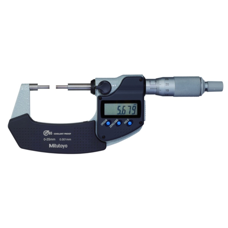Mitutoyo Digital Spline Micrometer IP65 0-25mm, 3mm Measuring Face 331-251-30