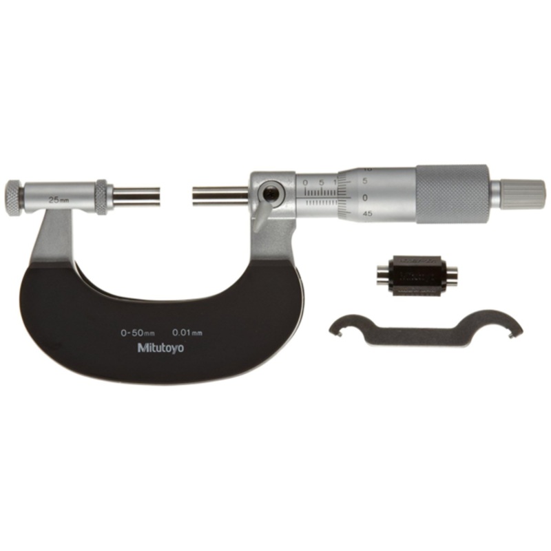 Mitutoyo Outside Micrometer Interchangeable Anvil 0-50mm, with Heat Insulating Plate 104-171