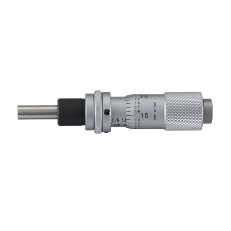 Micometer Head, Small Standard Type 0-0.5, 0.001, Flat, with Clamp Nut/Spindle Lock 148-122-10