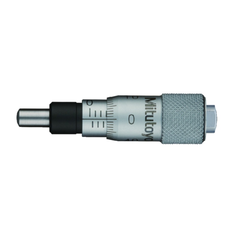 Micrometer Head, Ultra Small Type 0-6.5mm, 0.01mm, Spherical, with Clamp Nut 148-207-10
