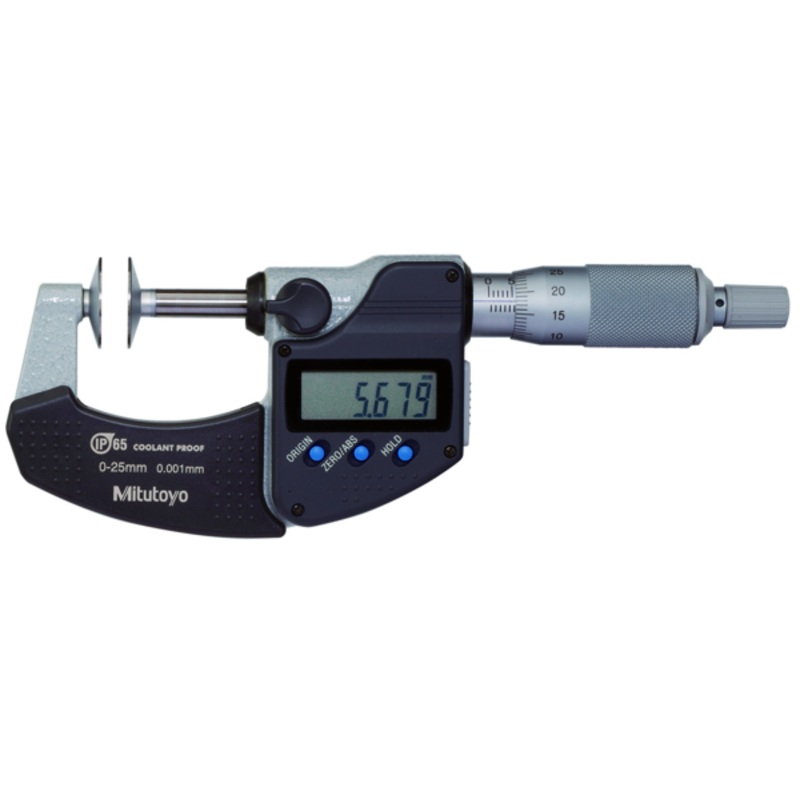 Mitutoyo Digital Disc Micrometer IP65 50-75mm, Disk=20mm 323-252-30