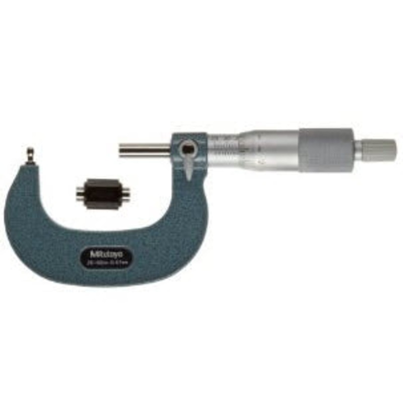 Tube Micrometer Spherical Anvil Flat Spindle, 25-50mm 115-309