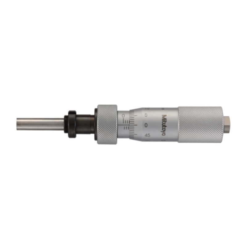 Micrometer Head, Medium-sized Type Standard Type, 0-25mm, 0,001mm, Flat, with Clamp Nut/Spindle Lock, w/o Ratched 150-212-10