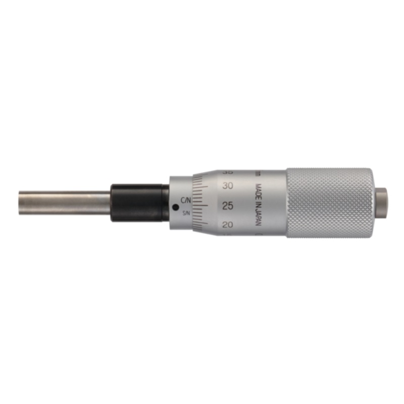 Micrometer Head, Medium-sized Type Standard Type, 0-25mm, 0,01mm, Flat, w/o Ratched 150-196-10