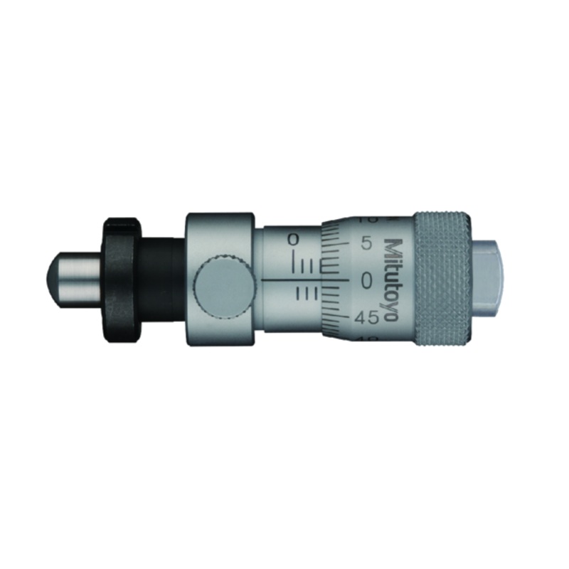 Micrometer Head, Short Thimble Type 0-6,5mm, 0,01mm, Spherical, with Clamp Nut 148-319-10