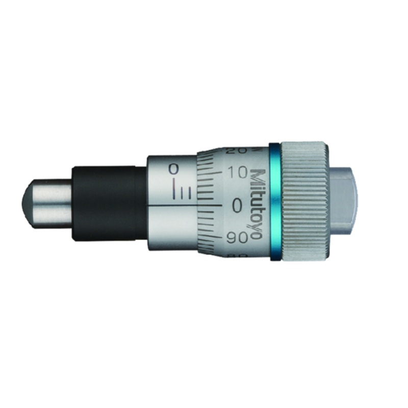 Micrometer Head, Spindle Feed 0,1mm/rev. 0-6,5mm, 0,002mm, Spherical 148-342-10