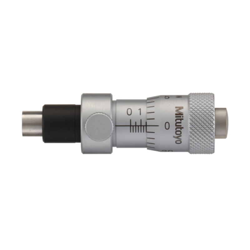 Micrometer Head, Spindle Feed 0,25mm/rev 0-6,5mm, 0,01mm, Spherical, with Clamp Nut 148-323-10