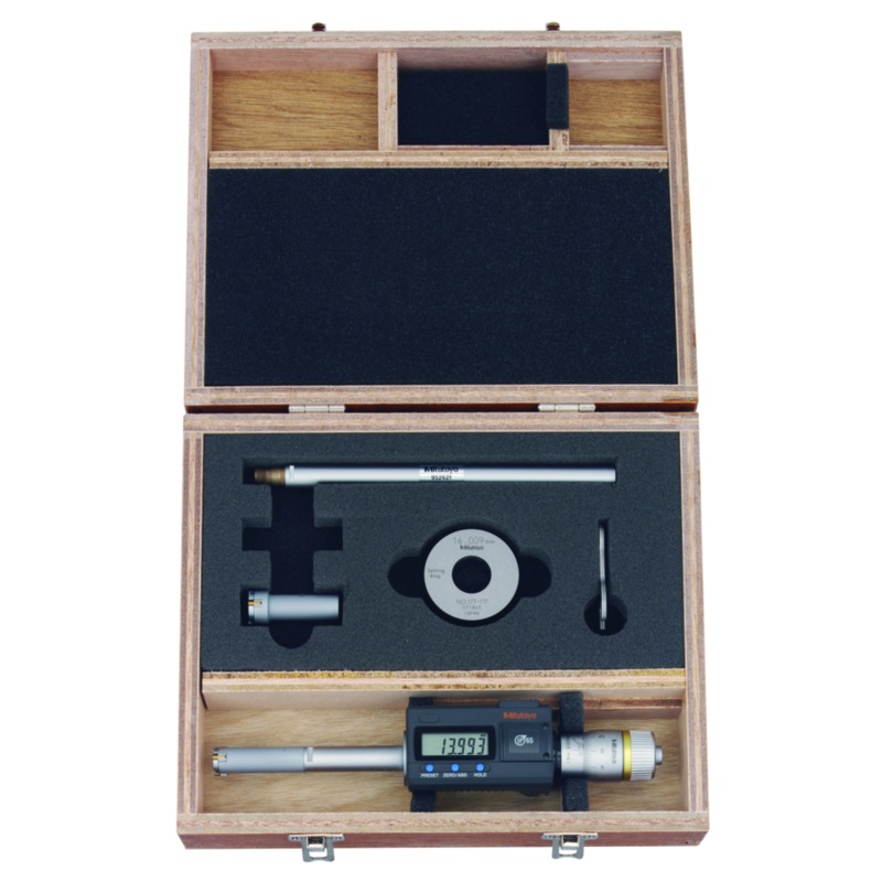 Mitutoyo Digital 3-Point Internal Micrometer Set 12-20mm, Interchange. Head IP65, 468-972