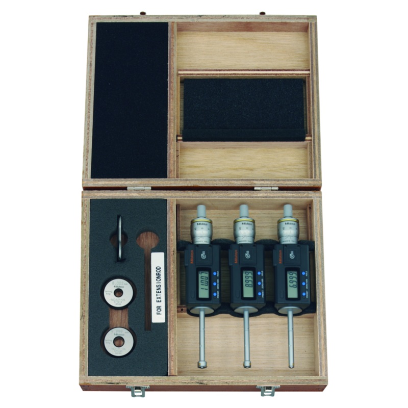 Mitutoyo Digital 3-Point Internal Micrometer Set 6-12mm, Complete Unit, IP65, 468-981