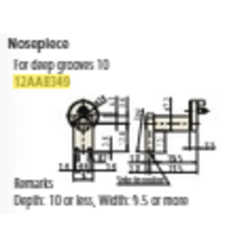 Deep groove 10mm nosepiece for Surftest SJ-410, SJ-500 12AAB349