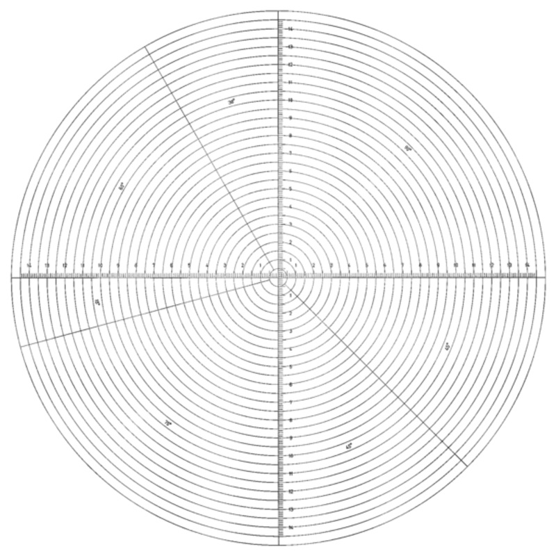 Overlay chart for Projector, No.12 Circle chart 5 mm pitch metric  300 mm 12AAM588