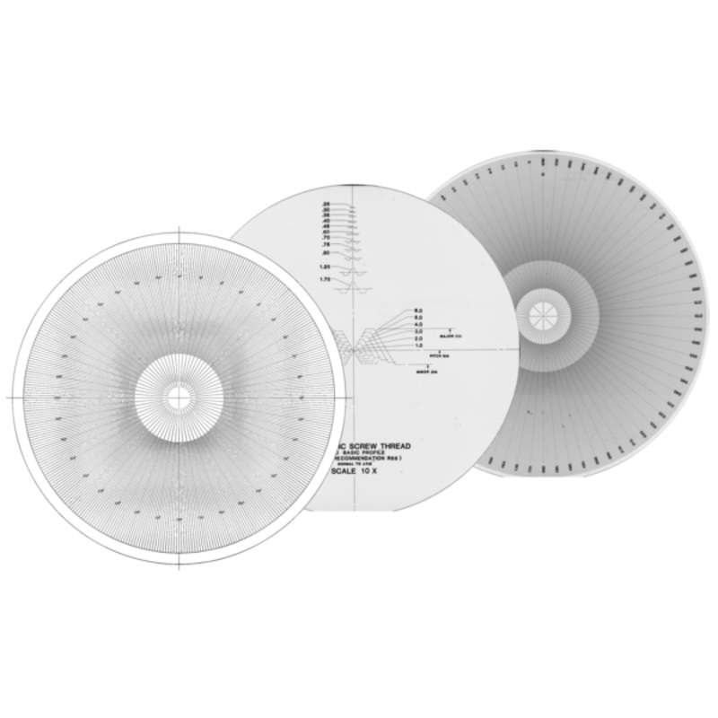 Overlay chart for Projector, No.14 Grid chart 20X-50X, 1mm pitch  300 mm 12AAM590