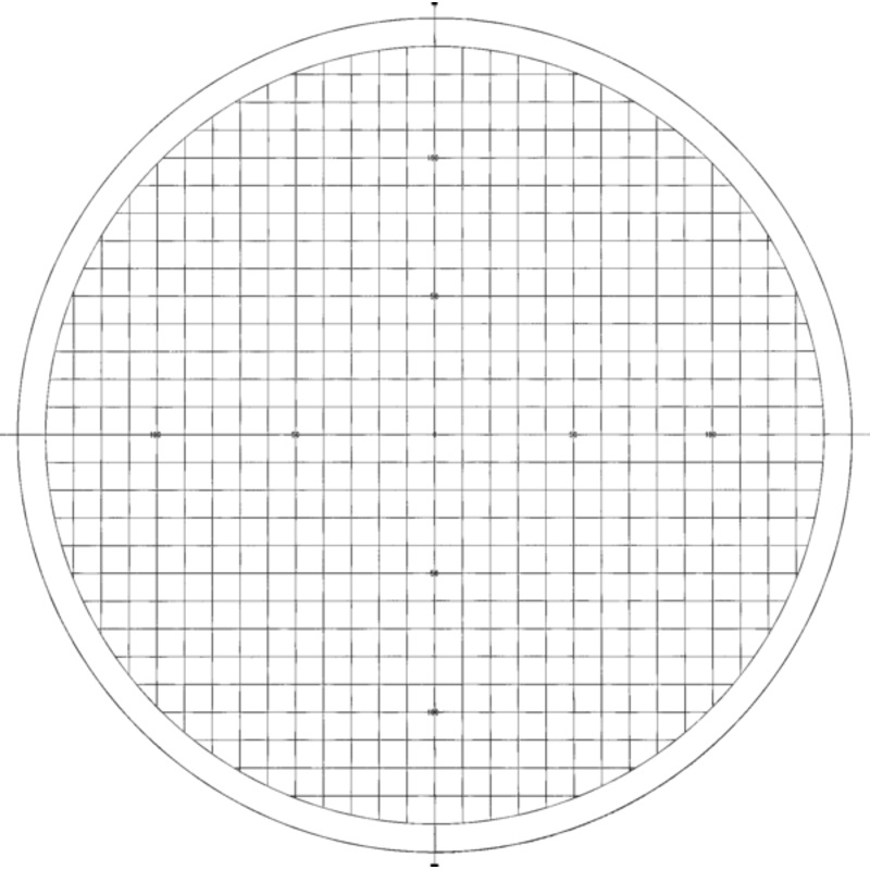 Overlay chart for Projector, No.15 Grid chart 10 mm pitch metric  300 mm 12AAM591