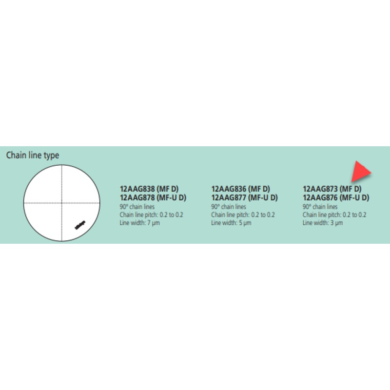 Reticle for MF Gen. B Broken Cross-hair (3 m line width) 12AAG873
