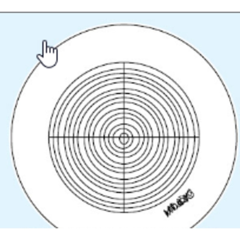 Reticle for MF Gen. B Concentric Circles (1,2-18 mm) 12AAG843