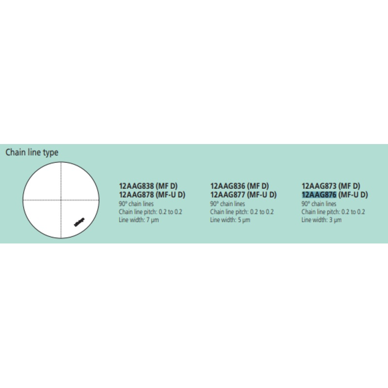 Reticle for MF-U Gen. B Broken Cross-hair (3 m line width) 12AAG876