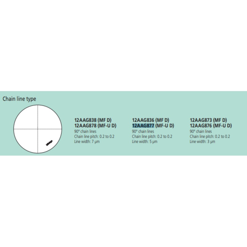 Reticle for MF-U Gen. B Broken Cross-hair (5 m line width) 12AAG877