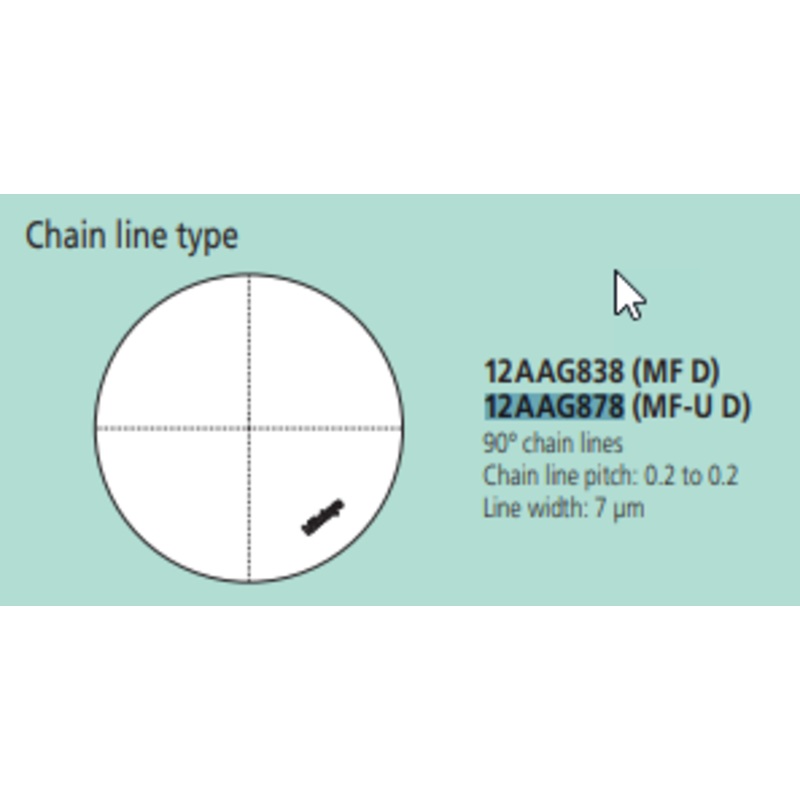 Reticle for MF-U Gen. B Broken Cross-hair (7 m line width) 12AAG878