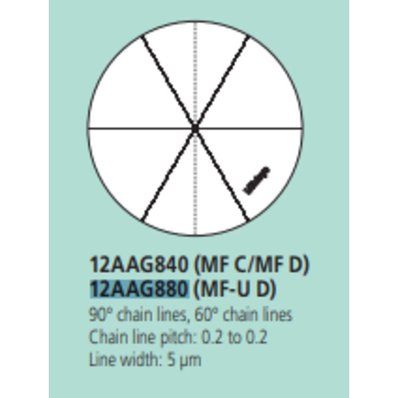 Reticle for MF-U Gen. B Cross-hair and 60 Broken Lines 12AAG880