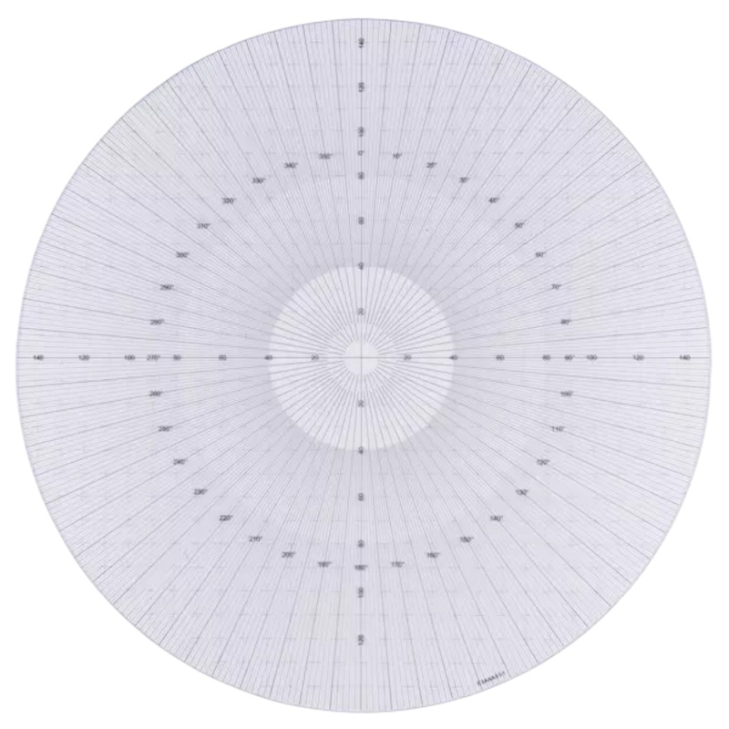63AAA551 Protractor chart  300 mm Overlay chart for measuring projector