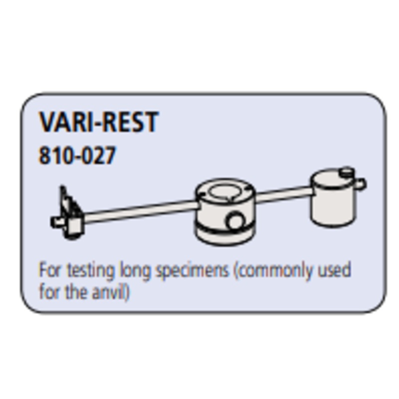 Adjustable support for long workpieces Hardness testing machines 810-027