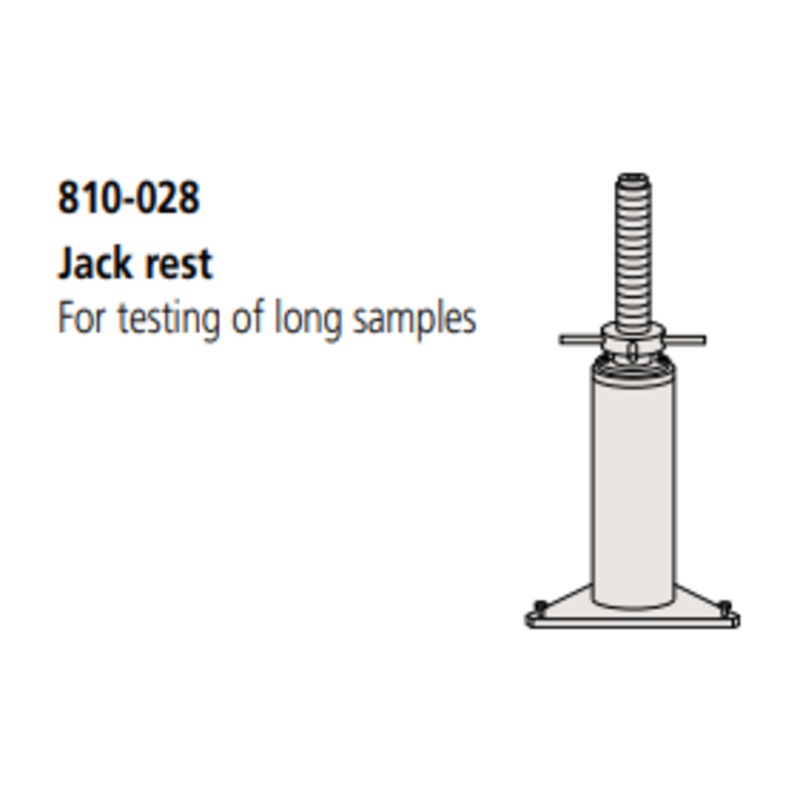 Height adjustable jack rest Hardness testing machines 810-028