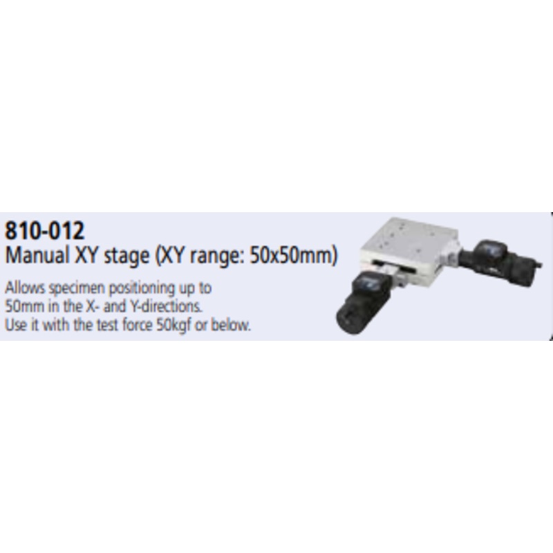 Manual XY stage w. analogue micrometers 50mm x 50mm Vickers hardness testing machines 810-012