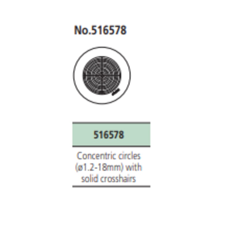 Mitutoyo 516578 Reticle Concentric Circles