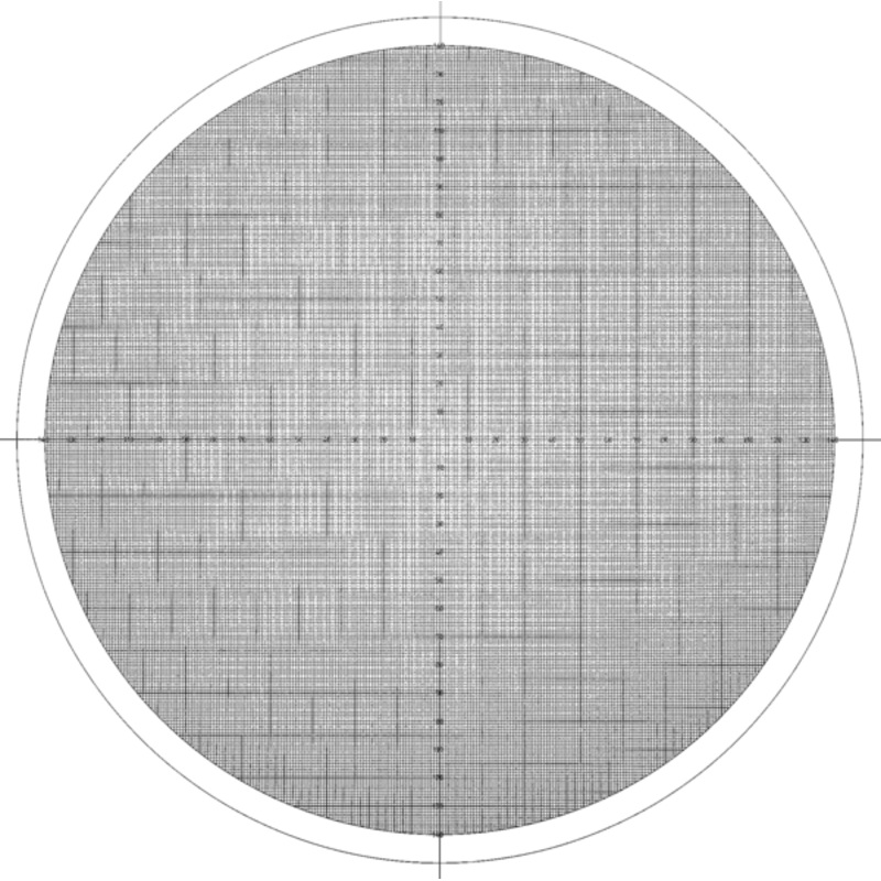 Overlay chart for Projector, No.17 Grid chart 1 mm pitch metric  300 mm 12AAM593