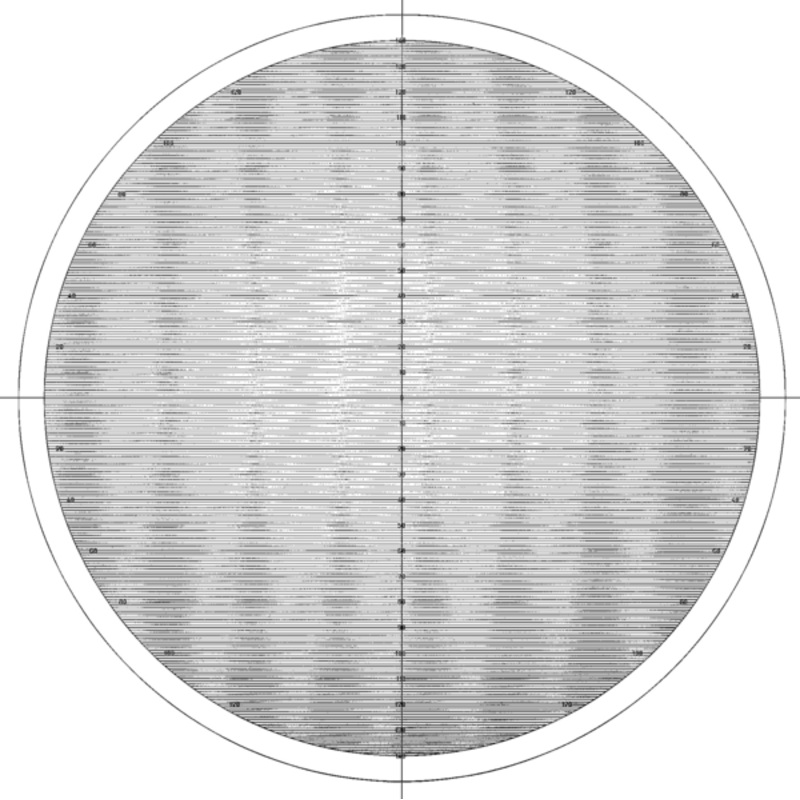 Overlay chart for Projector, No.19 Horizontal lines chart 1 mm pitch  300 mm 12AAM595
