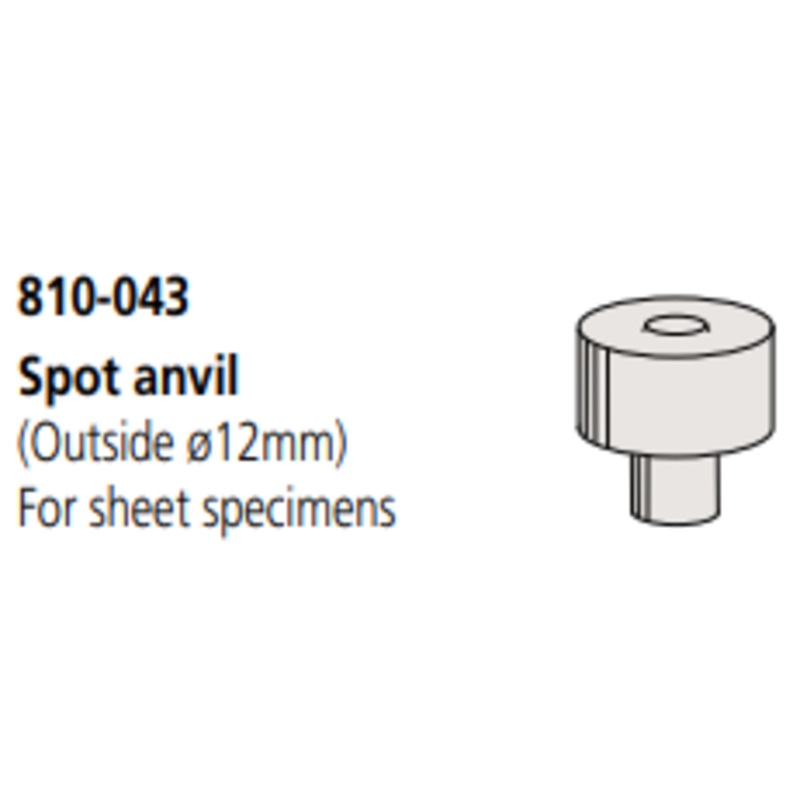 Spot anvil  12 mm Hardness testing machines 810-043
