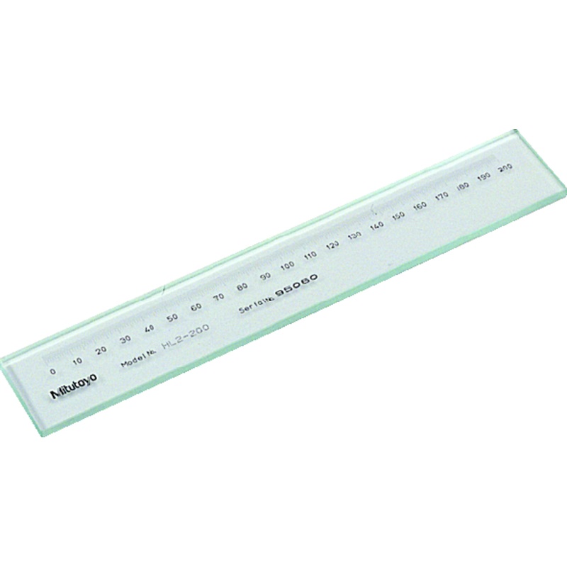 Working Glass Scale + Inspection Cert. 0-250mm, 1mm 182-531-10