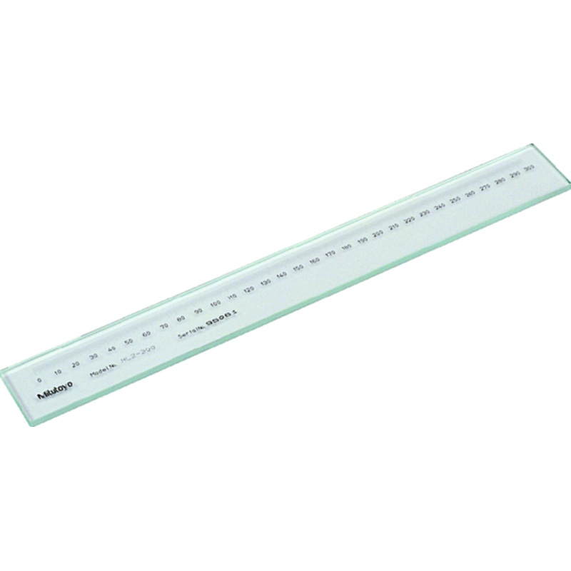 Working Glass Scale + Inspection Cert. 0-400mm, 0,5mm 182-524-10