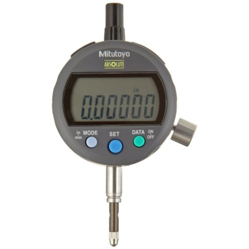Mitutoyo 543-256B, Low Force IDC Digimatic Indicator, Resolution .00005/0.001mm Range .5/12.7mm, 3/8” Stem, flat Back Force 0.4N-0.7N, Accuracy .00012