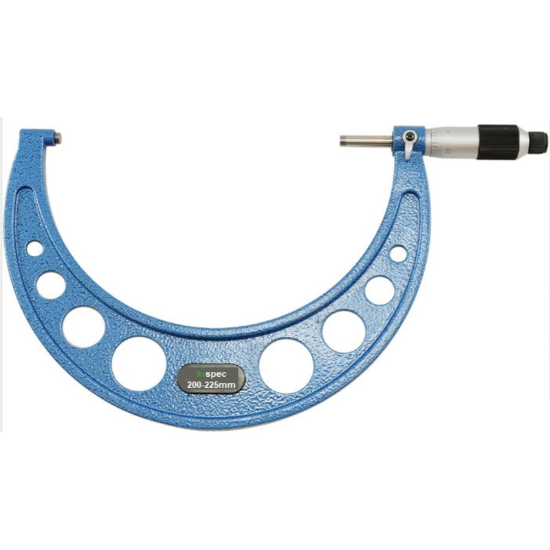 Inspec 106-09-000 Outside Micrometer 200-225mm Carbide Measuring faces Painted on fine cast frame Graduation .01mm