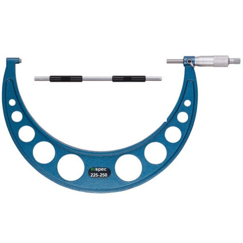 Inspec 106-10-000 Outside Micrometer 225-250mm Carbide Measuring faces Painted on fine cast frame Graduation .01mm
