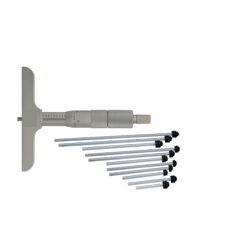 Inspec Depth Micrometer 0-300mm Base 100mm Graduation .01mm, 202-56-200
